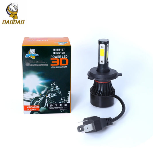 BaoBao Lighting BB137 Headlight 32W 6000k 3200LM H4 Bulb Super Bright Fog Lights Bike Led Headlights For Motorcycle