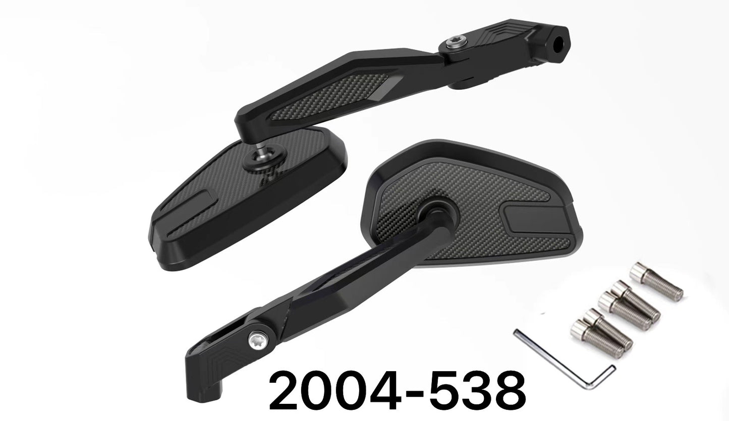 SHENAO New Real Carbon Fiber Convex Wide-Angle Folding Motorcycle Mirrors Like Luboo
