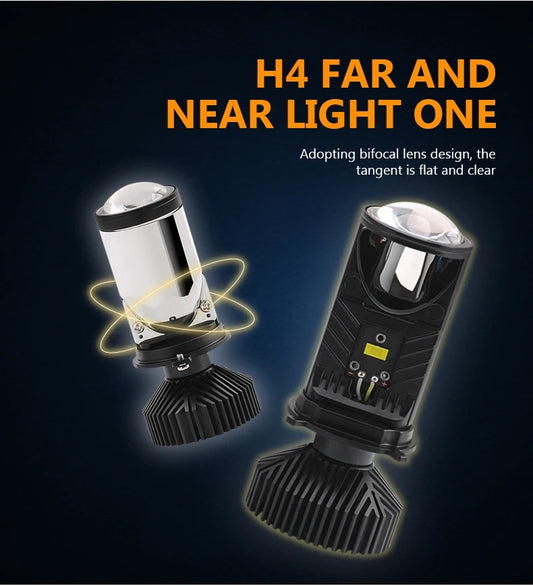 High Power H4 LED Headlight Bulbs With A HD Lens 9-32V Car Truck Bike Headlamp Projector Light 9003/HB2 Hi/Lo White 6000K
8000LM