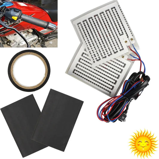 Winter Series Motorcycle Hand Grip Heater With Switch, Warm 12v Heated Motorcycle Hand Grip For Winter Use