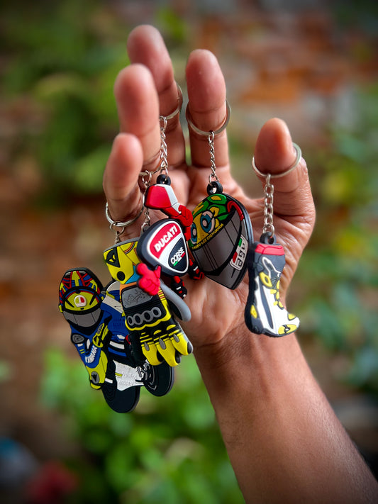 Key Rings New Rubber PVC Soft Keyring Motorcycle Decoration Keychain