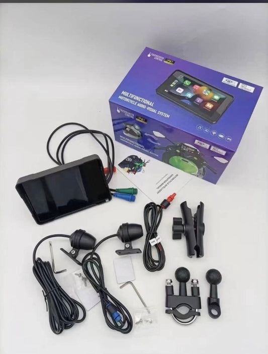 Wireless Motorcycle Carplay 5 Inch Ipx7 Waterproof Gps Navigator With 2 Hd Cameras Motorcycle Gps Tracker Oem
Costom Factory