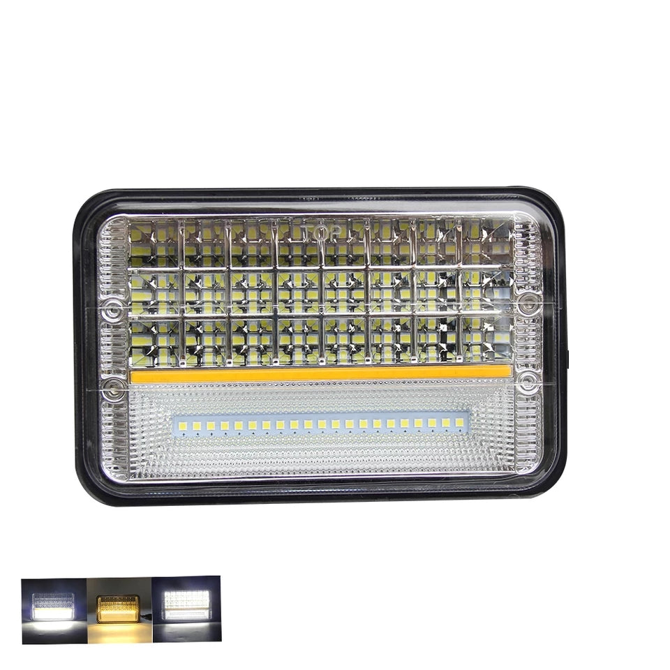 Splendor HeadLight 4x6 inch Projector Sealed Beam Replacement Hi/Lo Beam DRL Headlamp
