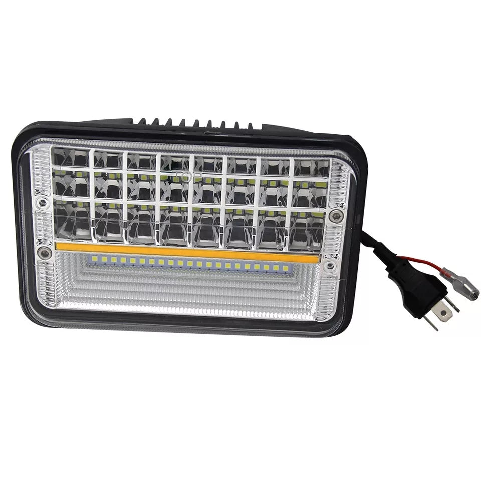 Splendor HeadLight 4x6 inch Projector Sealed Beam Replacement Hi/Lo Beam DRL Headlamp