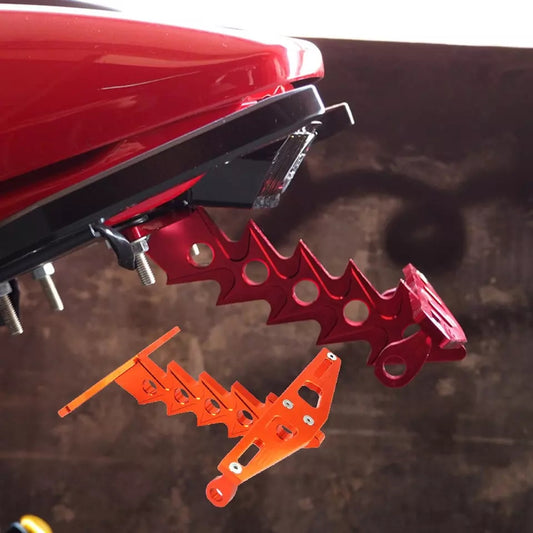 Motorcycle Accessories Silver Steel License Plate Frame Turn Signal License Plate Motorcycle Modified Fixed Expansion Bracket