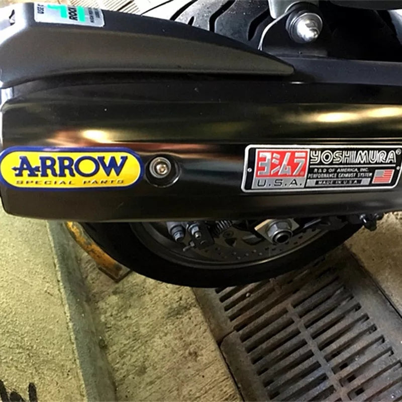 3D Aluminum Heat-resistant Motorcycle Exhaust Pipe Decal Sticker For Scorpio Yoshimura Akrapovic MIVV Leovince Two Brother Arrow