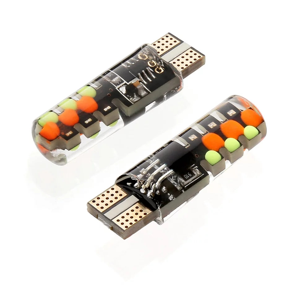 T10 RGB COB 12SMD Clearance lights Colorful Multi Mode Car Light Bulbs With Remote Controller
