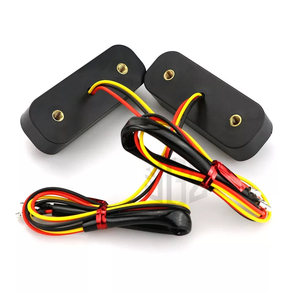 Motorcycle LED Flowing Turn Signal Lights Indicators Running Lamps With Bracket Universal