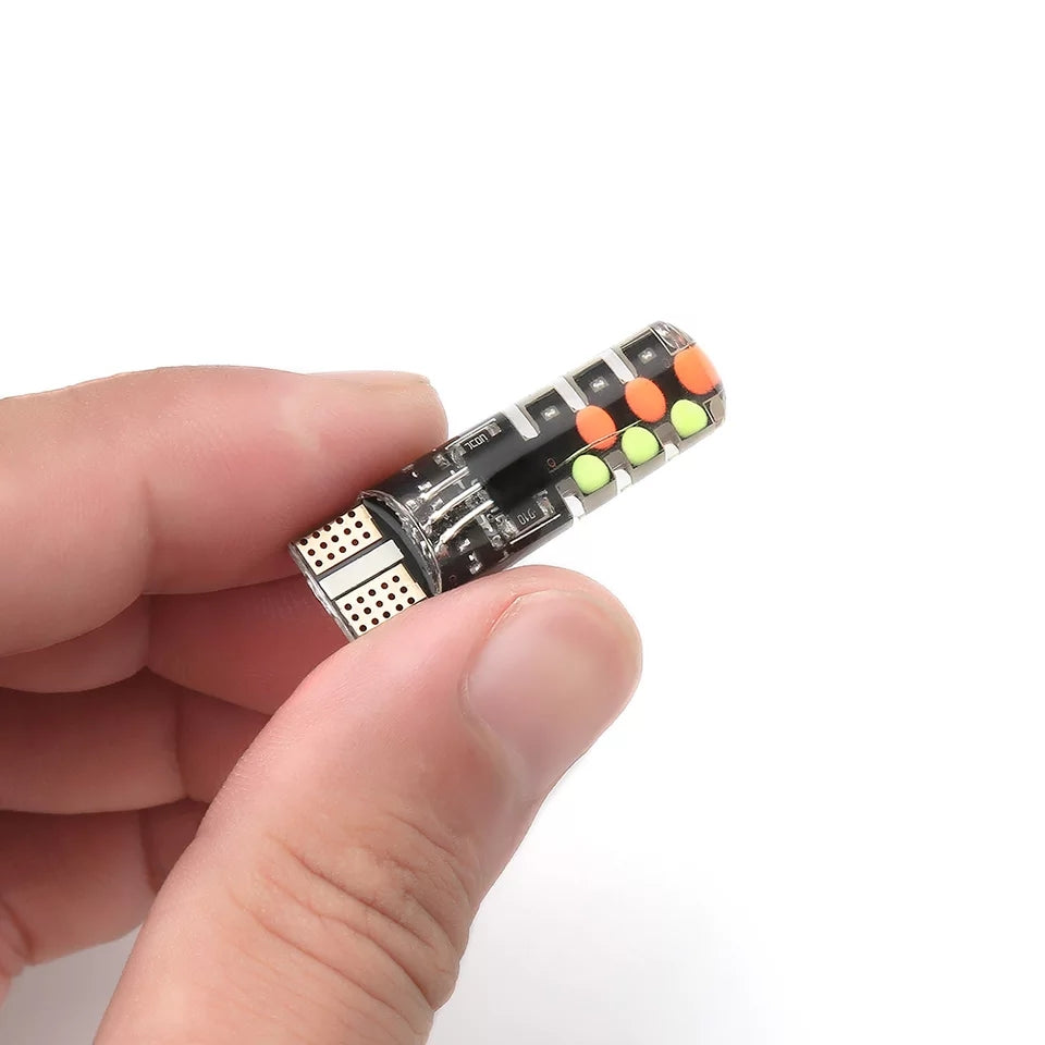 T10 RGB COB 12SMD Clearance lights Colorful Multi Mode Car Light Bulbs With Remote Controller