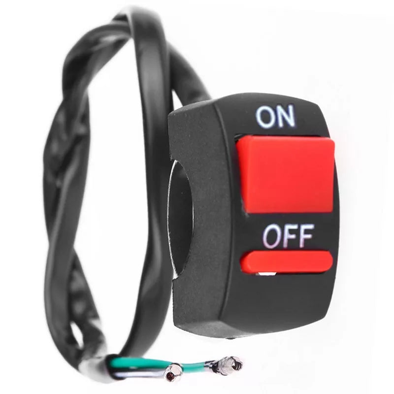 Universal Handlebar Motorcycle Switch ON-OFF Button Switch For U5 U7 U2 HeadLight LED Angel Eyes Light Switch Kill Stop Button