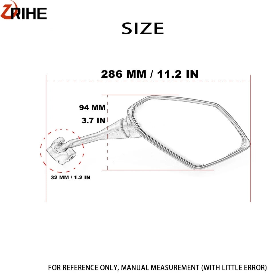 Universal Motorcycle Mirrors Adjustable Rear View Mirror