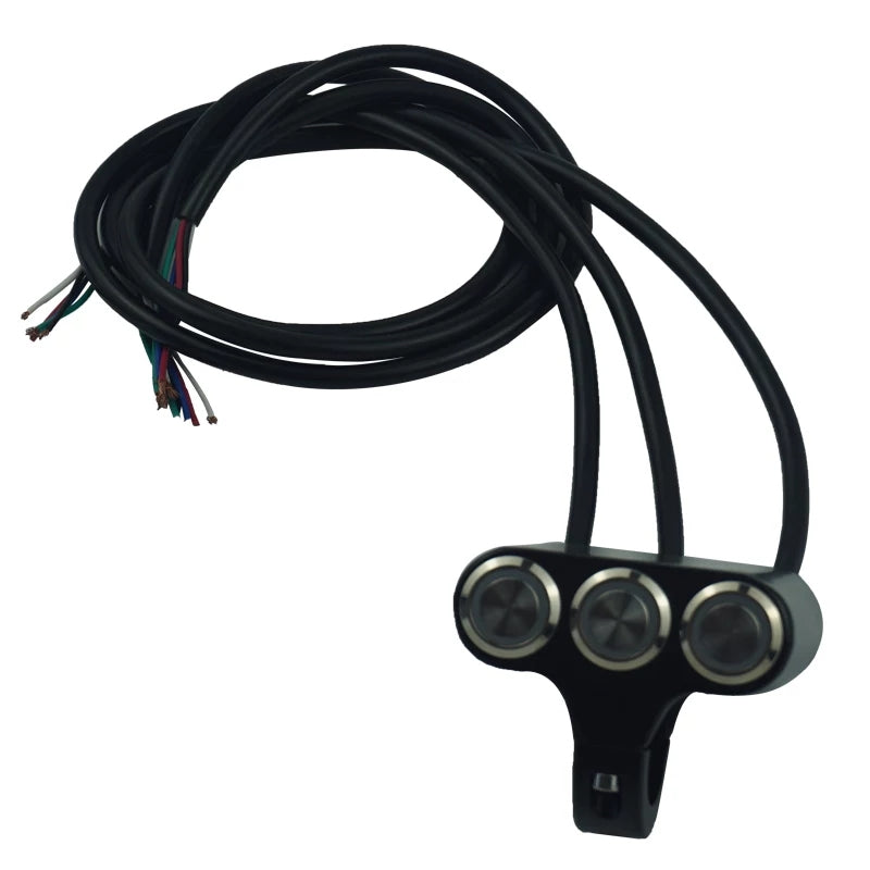 Universal 7/8' 22mm Motorcycle Handlebar Switch Horn Headlight Hazard Brake Fog Light ON/OFF Start Kill Switch with LED Light