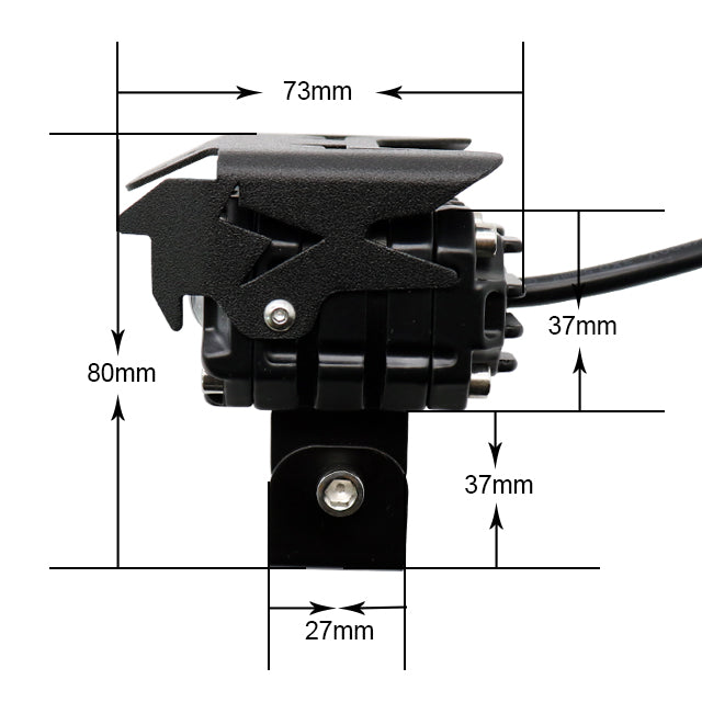 Lui HJG Mega Drive With Dual Lens Headlight LED Work Light Fog Lamp Dual Color Motorbike Motorcycle Laser Mini Driving Lights