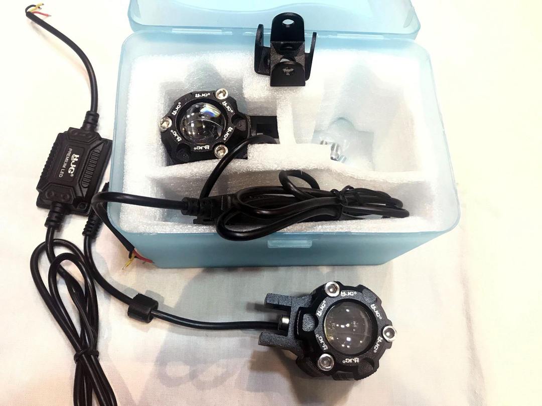 HJG Mini Drive Heavy 3000LM 2PCS LED Fog Lights Headlight Work Fog Light 20W 24V Dual Color For Motorcycle