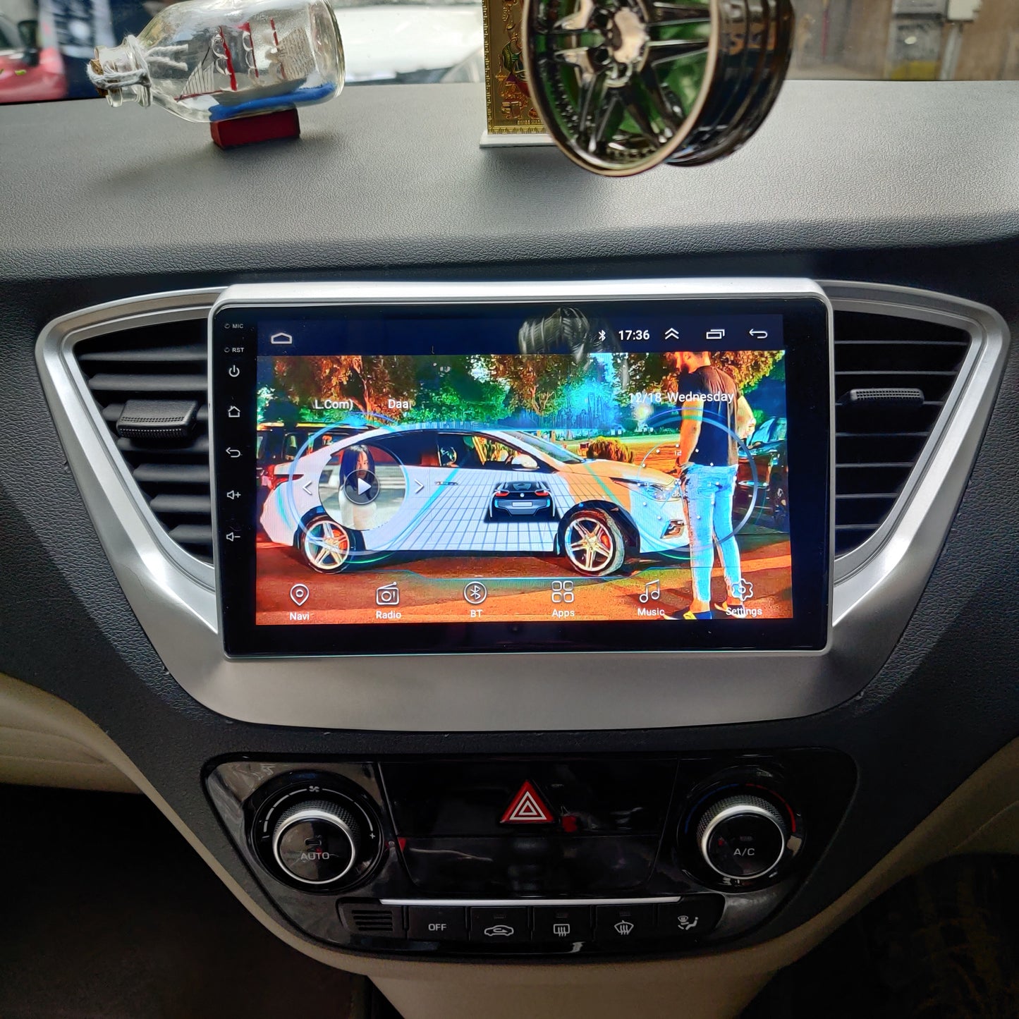 Android System 9.5 Inch MP4 Music Player HD 1080P Touch screen For Hyundai Verna