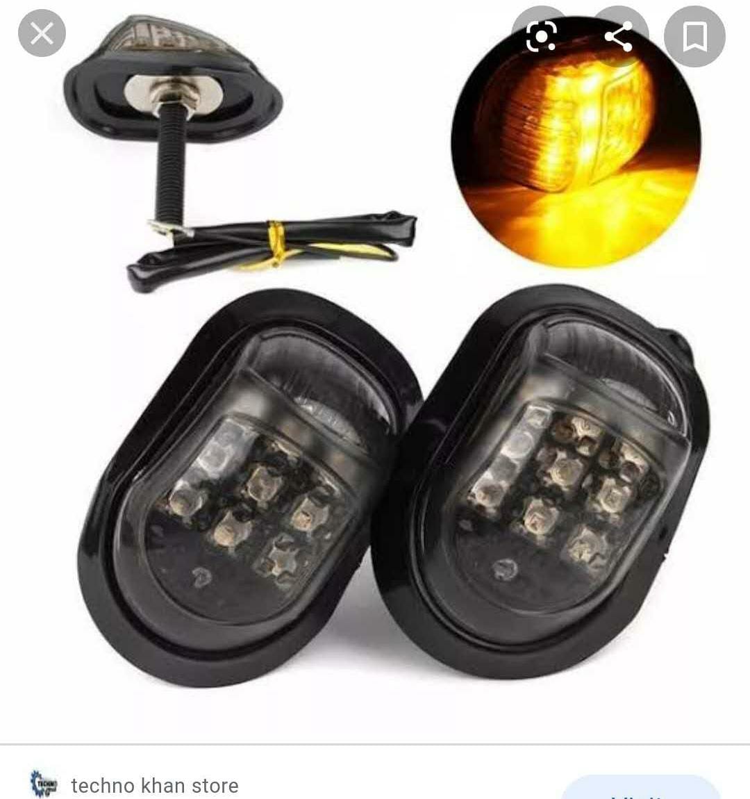 Motorbike Turn Signal Indicators - MASO 2PCS 12V LED Amber Lighting Turning Lights Lamp for Motorcycle