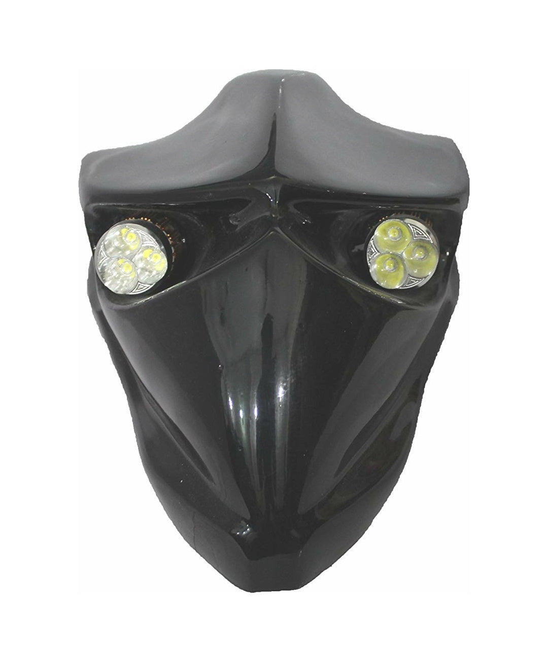 Universal Devil Headlamp with LED Lights for All Bikes (Type-2, Gloss Black)