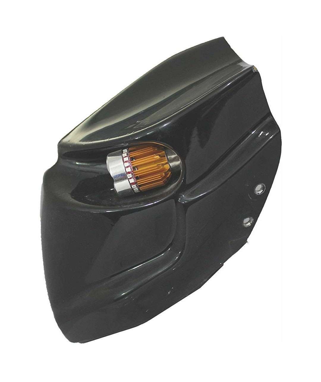 Universal Devil Headlamp with LED Lights for All Bikes (Type-2, Gloss Black)