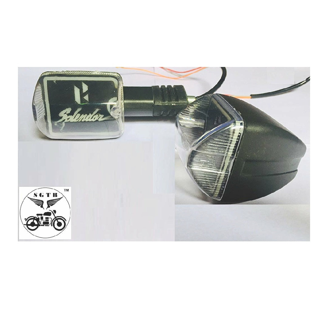 Hero Splendor Bike Indicator Lights (Pack of 4 Indicators) Colors - Blue & Yellow