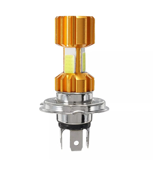 H4 12V 10W Bulb 2000Lm 3 COB Motorcycle LED Headlights Hi/Lo Super Bright Lamp