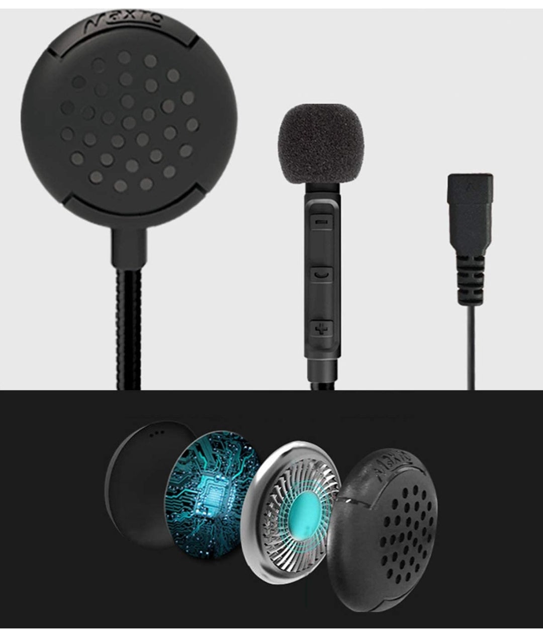 Maxto M1 Helmet Headset,Motorcycle Bluetooth Intercom Headset, Wireless Helmet Headphones, Wireless Helmet Communication Systems for Motorcycle, Motorbike