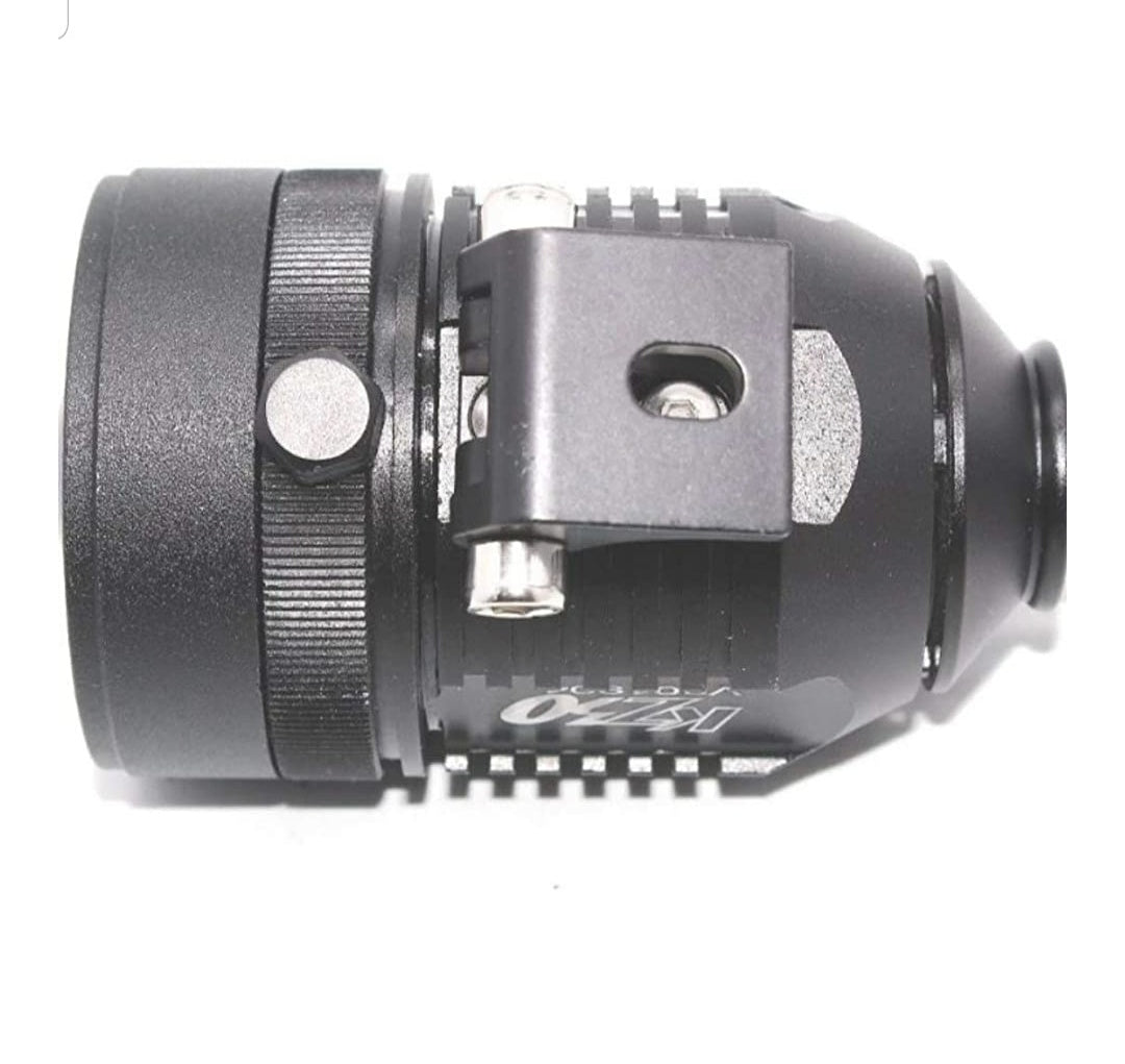 HJG KZ-30 1 Set Motorcycle Spotlight Telescopic Adjustment Laser Barrel External Spotlight Integrated LED 30W Lamp Easy to Install