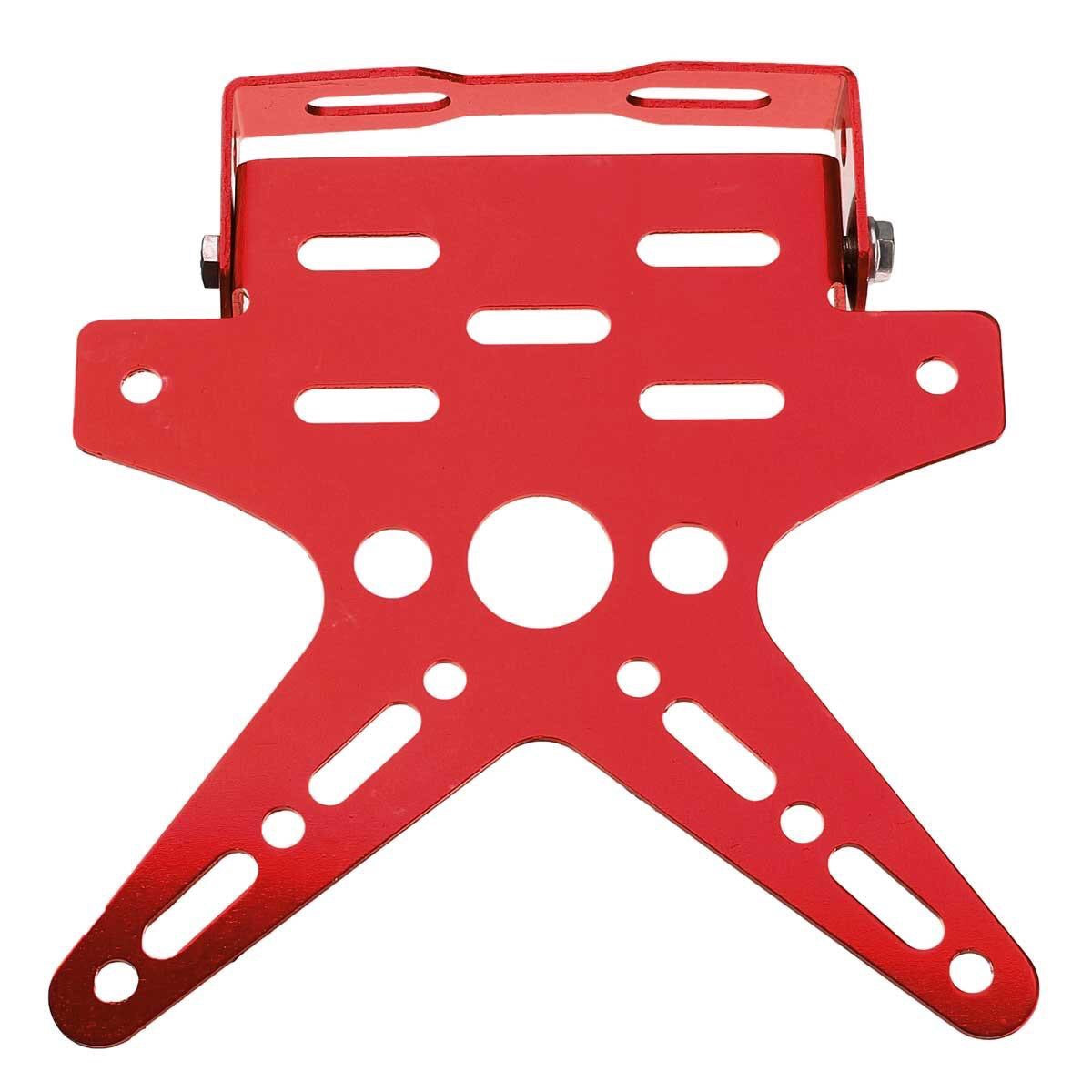 Universal X-Tailtidy Motorcycle License Plate Holder Aluminum Alloy Mount Bracket Adjusted Number Plate Holder - Black