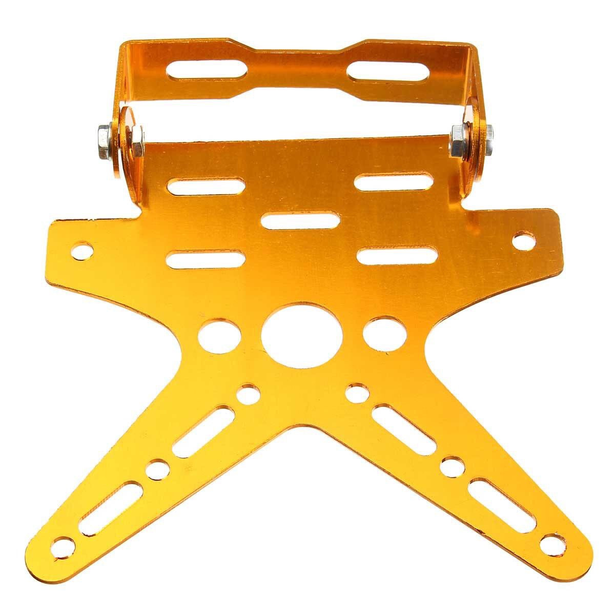 Universal X-Tailtidy Motorcycle License Plate Holder Aluminum Alloy Mount Bracket Adjusted Number Plate Holder - Black
