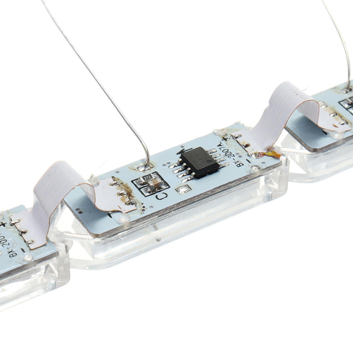 2Pcs Switchback Car Flexible LED Strip Light DRL Sequential Flow Turn Signal Lamp 3 Colors