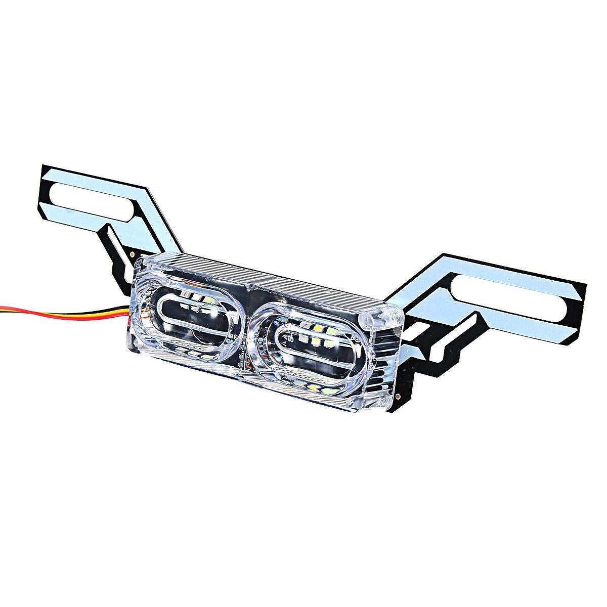 12V Motorcycle Strobe License Plate Light LED Flashing Brake Tail Fog Signal Lamp