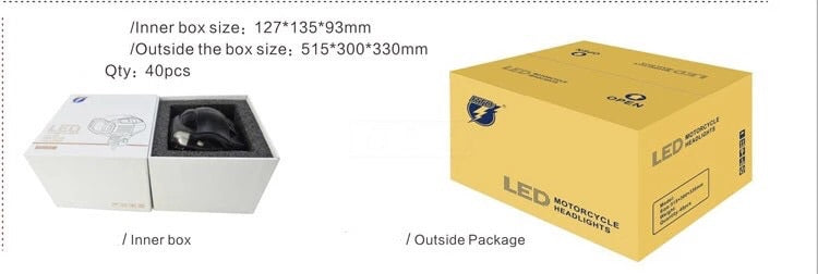 Universal Motorcycle Fog light 22-40mm IP65 LED Headlight lamp With USB Charger