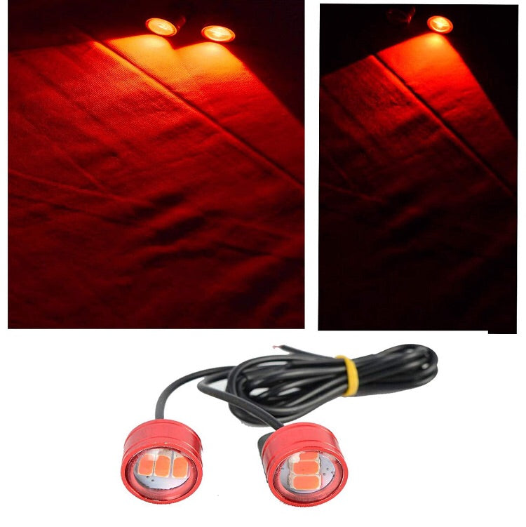 Bike LED Strobe Flash Handle Light Set of 2 Red Blinkers