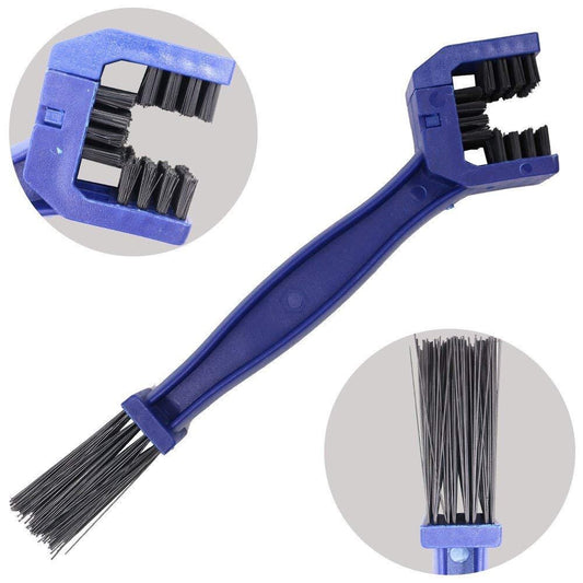 Motorcycle Chain Tire Maintenance Cleaning Brush MotorCycle Brake Dirt Remover - Blue