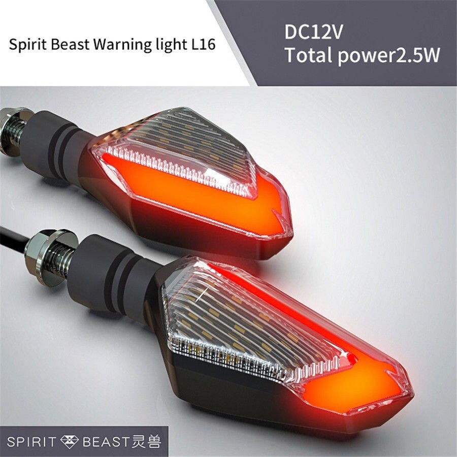 12V Motorcycle LED Turn Signal Lights Daytime Light Brightness DRL - Blue