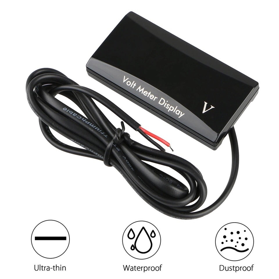 12V LED Digital Display Voltmeter Car Motorcycle Voltage Volt Gauge Panel Meter