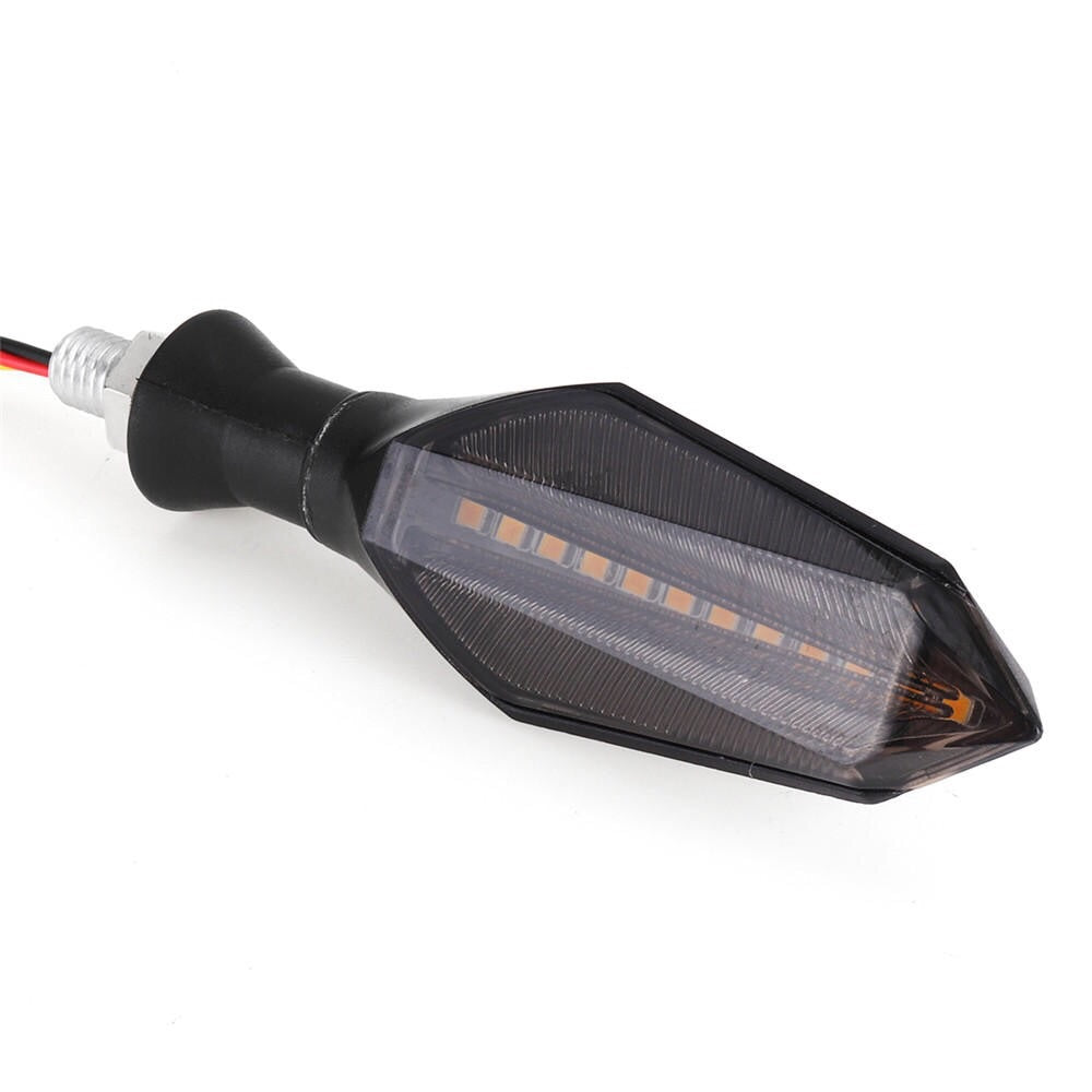 Running LED Motorcycle Turn Signal Indicators With Amber Flowing Light Blue Back Lights