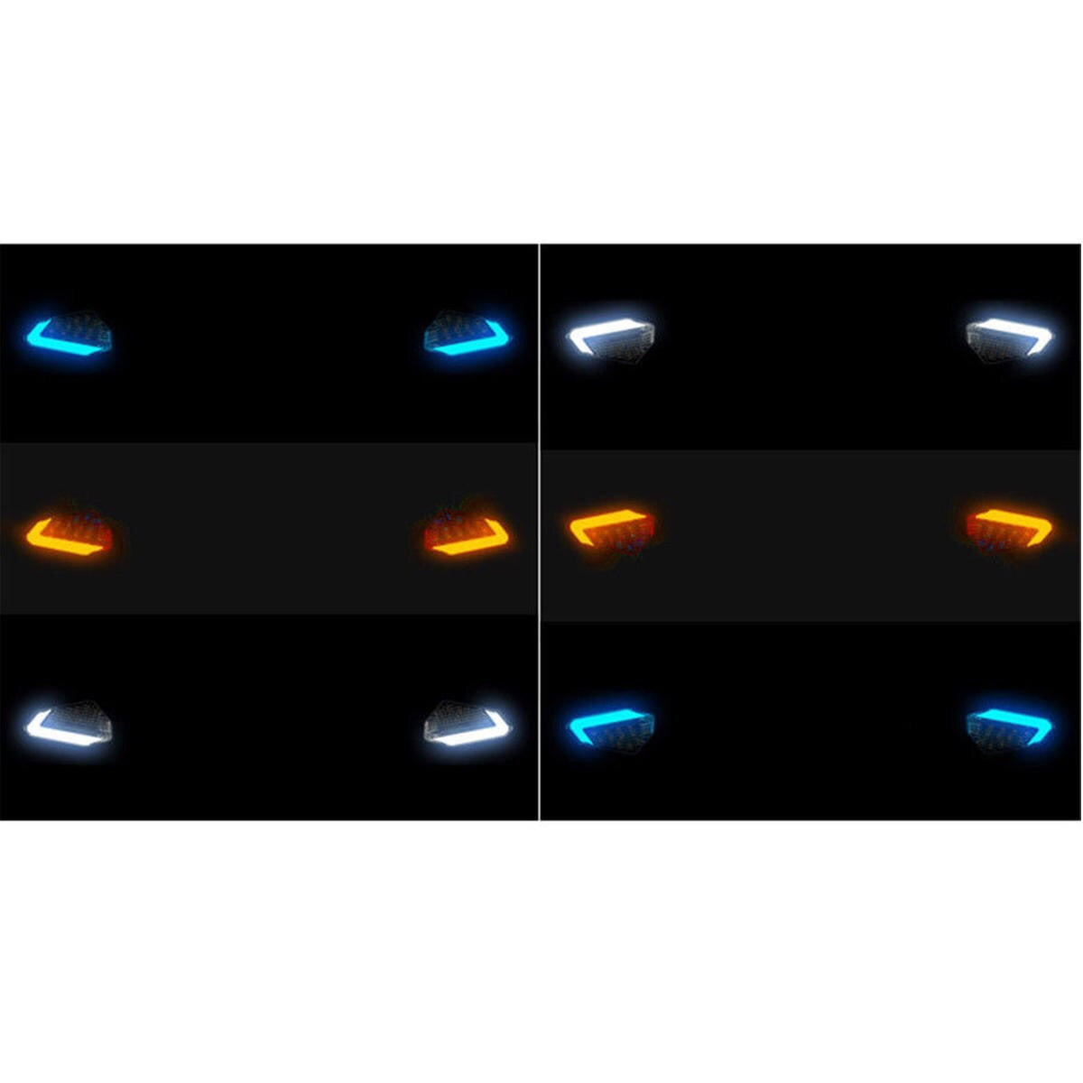 12V Motorcycle LED Turn Signal Lights Daytime Light Brightness DRL - Blue