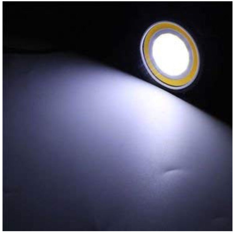 Car Led Cob Drl Daytime Running Light Round Fog Lamp (Pack of 2, Yellow)