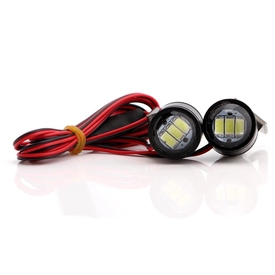 Strobe 5630 3SMD LED Car Motorcycle Rearview Mirror Headlight Spotlight License Plate Lamp Daytime Running Light DRL