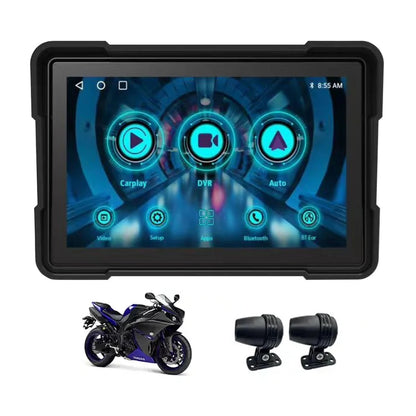 Wireless Motorcycle Carplay 5 Inch Ipx7 Waterproof Gps Navigator With 2 Hd Cameras Motorcycle Gps Tracker Oem
Costom Factory