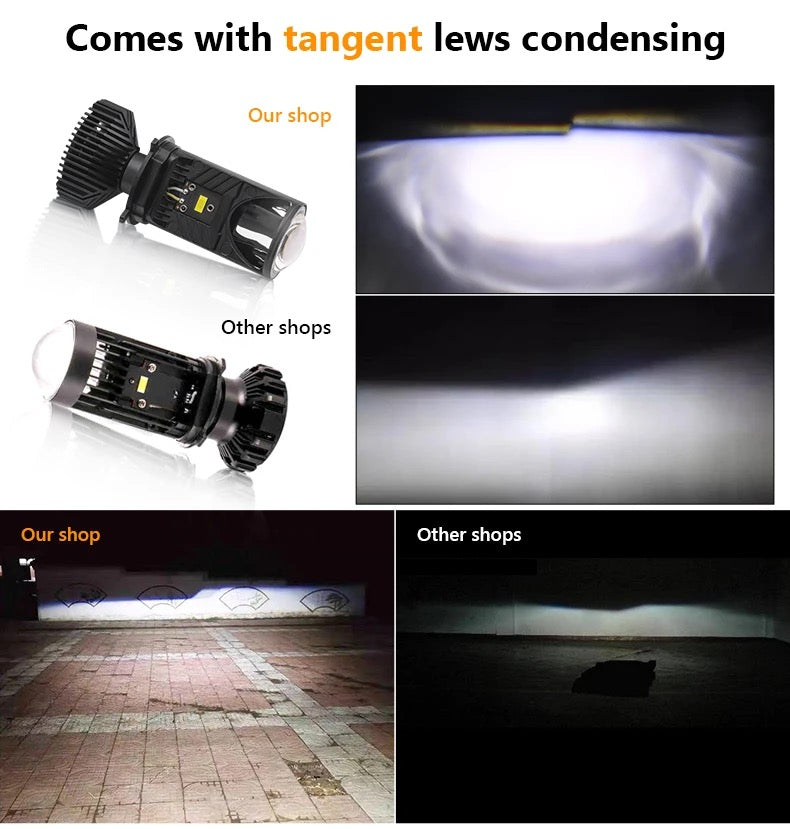 High Power H4 LED Headlight Bulbs With A HD Lens 9-32V Car Truck Bike Headlamp Projector Light 9003/HB2 Hi/Lo White 6000K
8000LM
