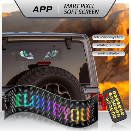 New Design Flexible Led Panel Advertising APP Control Car Rear Window Full Color Scrolling Ultra-thin Soft Led Display
Screen, Led Strip light