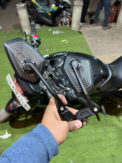 SHENAO CNC Mirror Convex Wide-Angle Folding Motorcycle Mirrors