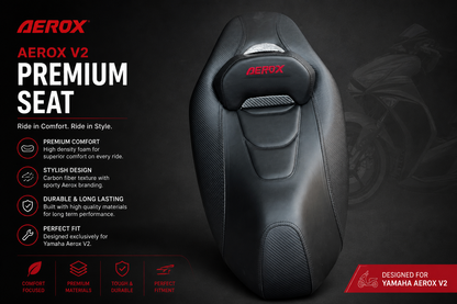 Aerox V2 Upgraded Premium Seat | High Comfort & Sporty Look