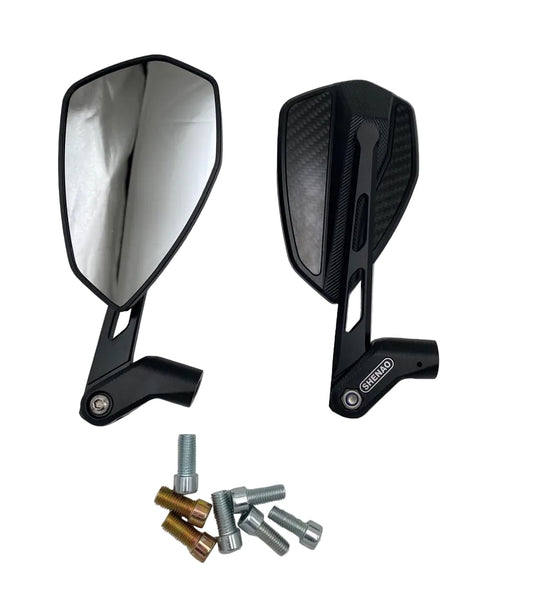 SHENAO New Real Carbon Fiber Convex Wide-Angle Folding Motorcycle Mirrors