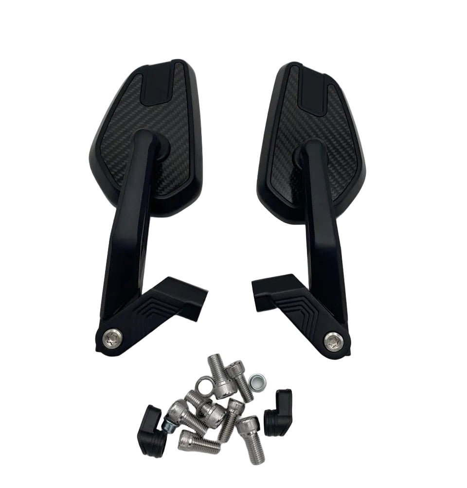 SHENAO New Real Carbon Fiber Convex Wide-Angle Folding Motorcycle Mirrors Like Luboo