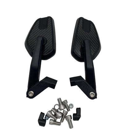 SHENAO New Real Carbon Fiber Convex Wide-Angle Folding Motorcycle Mirrors Like Luboo