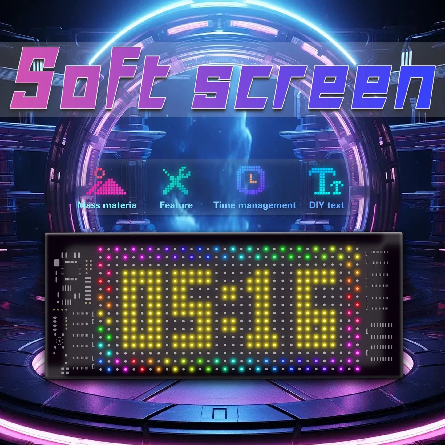 New Design Flexible Led Panel Advertising APP Control Car Rear Window Full Color Scrolling Ultra-thin Soft Led Display
Screen, Led Strip light