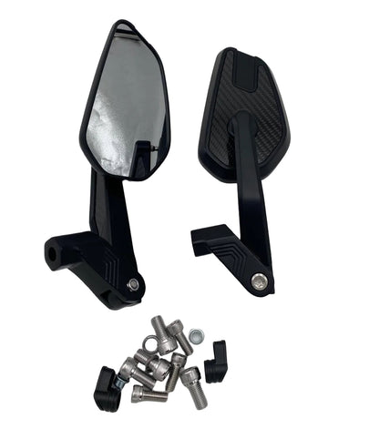SHENAO New Real Carbon Fiber Convex Wide-Angle Folding Motorcycle Mirrors Like Luboo