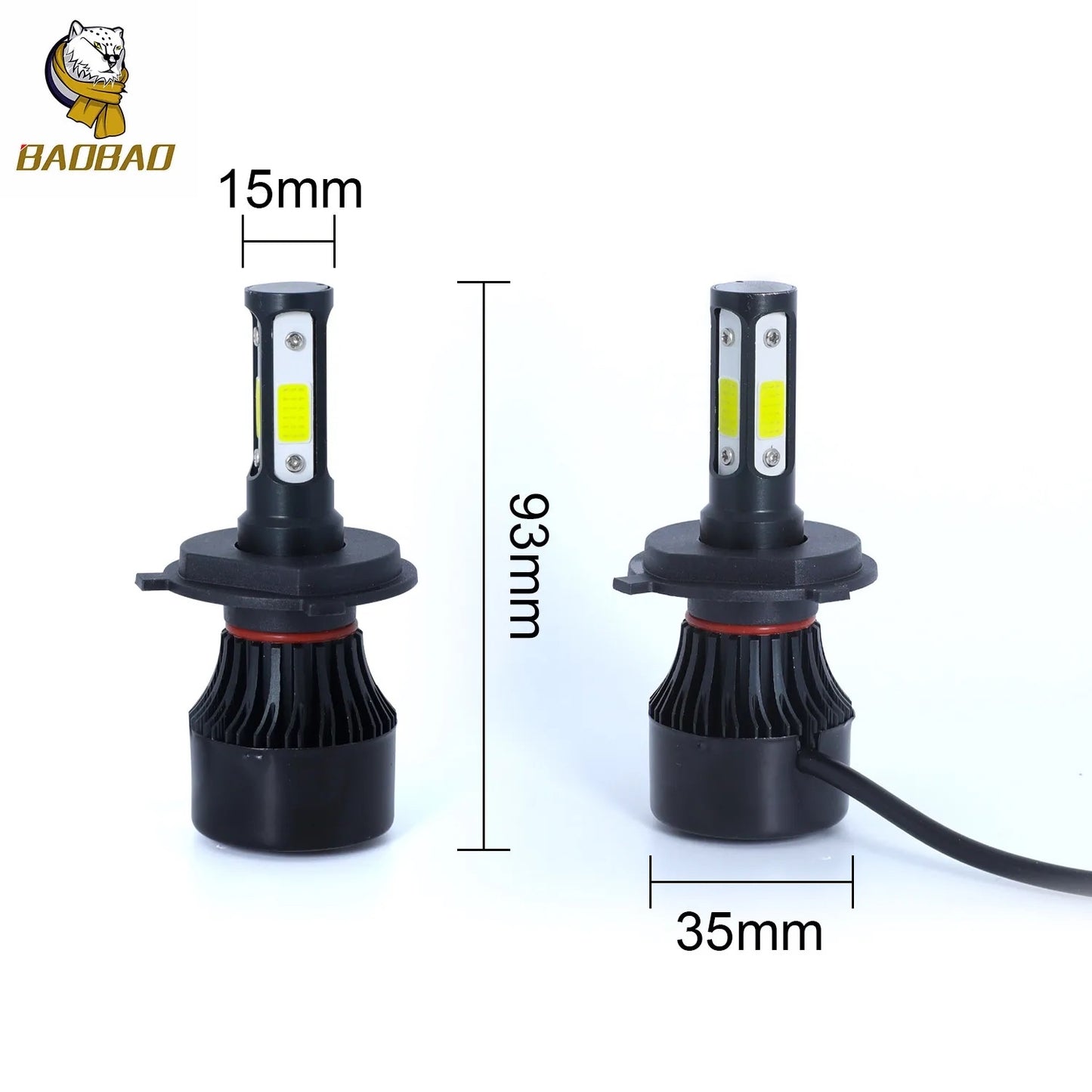 BaoBao Lighting BB137 Headlight 32W 6000k 3200LM H4 Bulb Super Bright Fog Lights Bike Led Headlights For Motorcycle